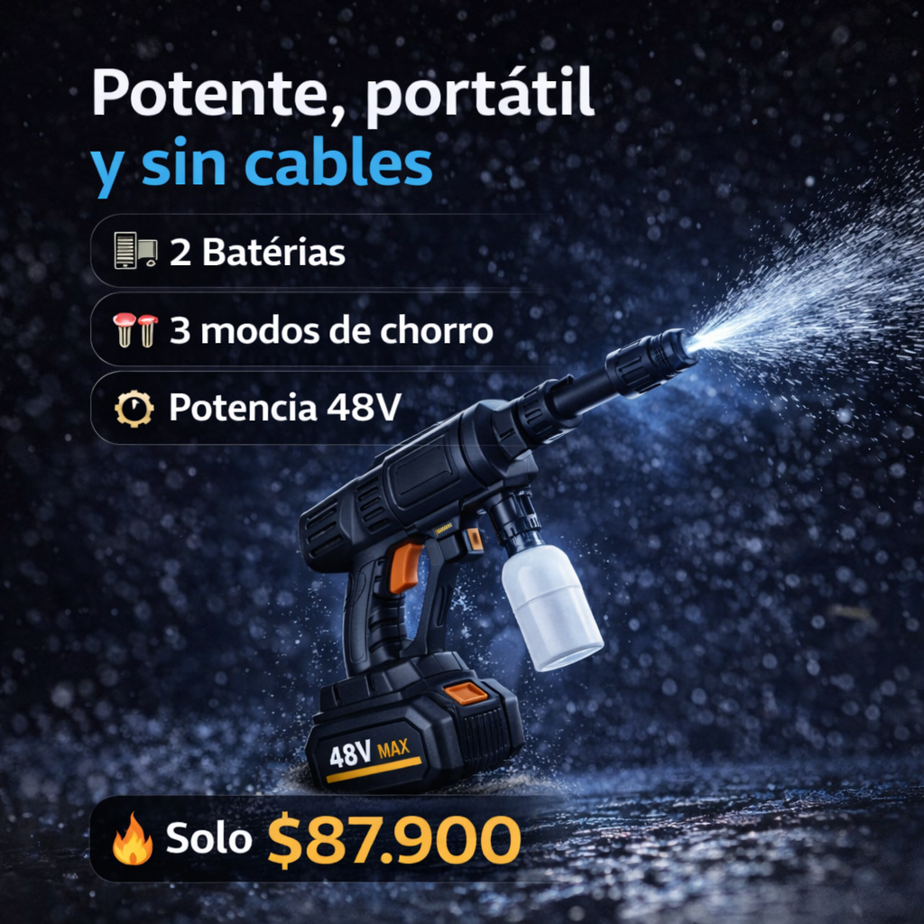 Descubre el Poder de la Limpieza Portátil - Hidrolavadora Portatil 7 Chorros