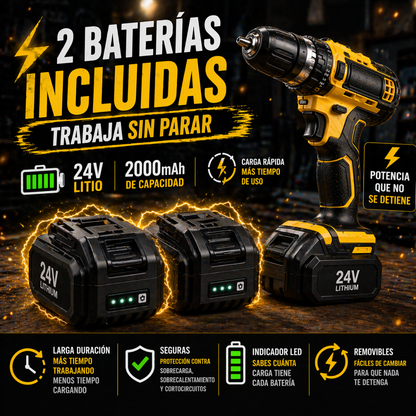Ahorra dinero y resuelve todo en casa sin depender de nadie - Kit Taladro 34 Piezas