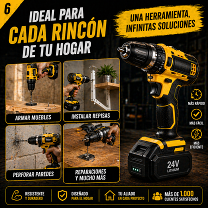 Ahorra dinero y resuelve todo en casa sin depender de nadie - Kit Taladro 34 Piezas