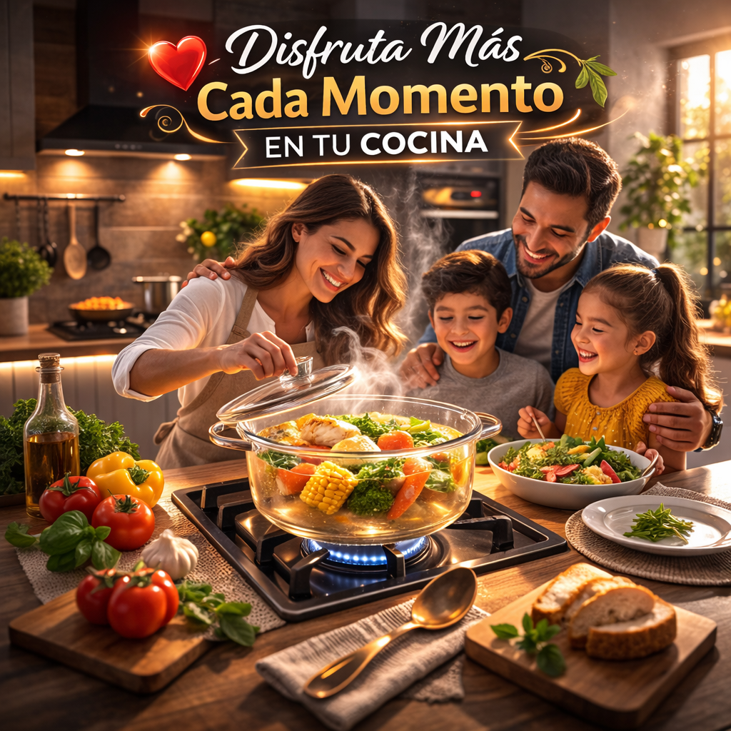 Diseñada para Cocinar de Forma Más Saludable - Olla De Vidrio 1.5 L