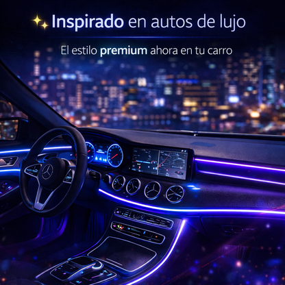 Transforma tu carro con luces de fibra LED ambientales