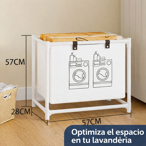 Ahorra tiempo en cada lavado con este organizador inteligente - Cesta 3 Niveles Ropa Sucia