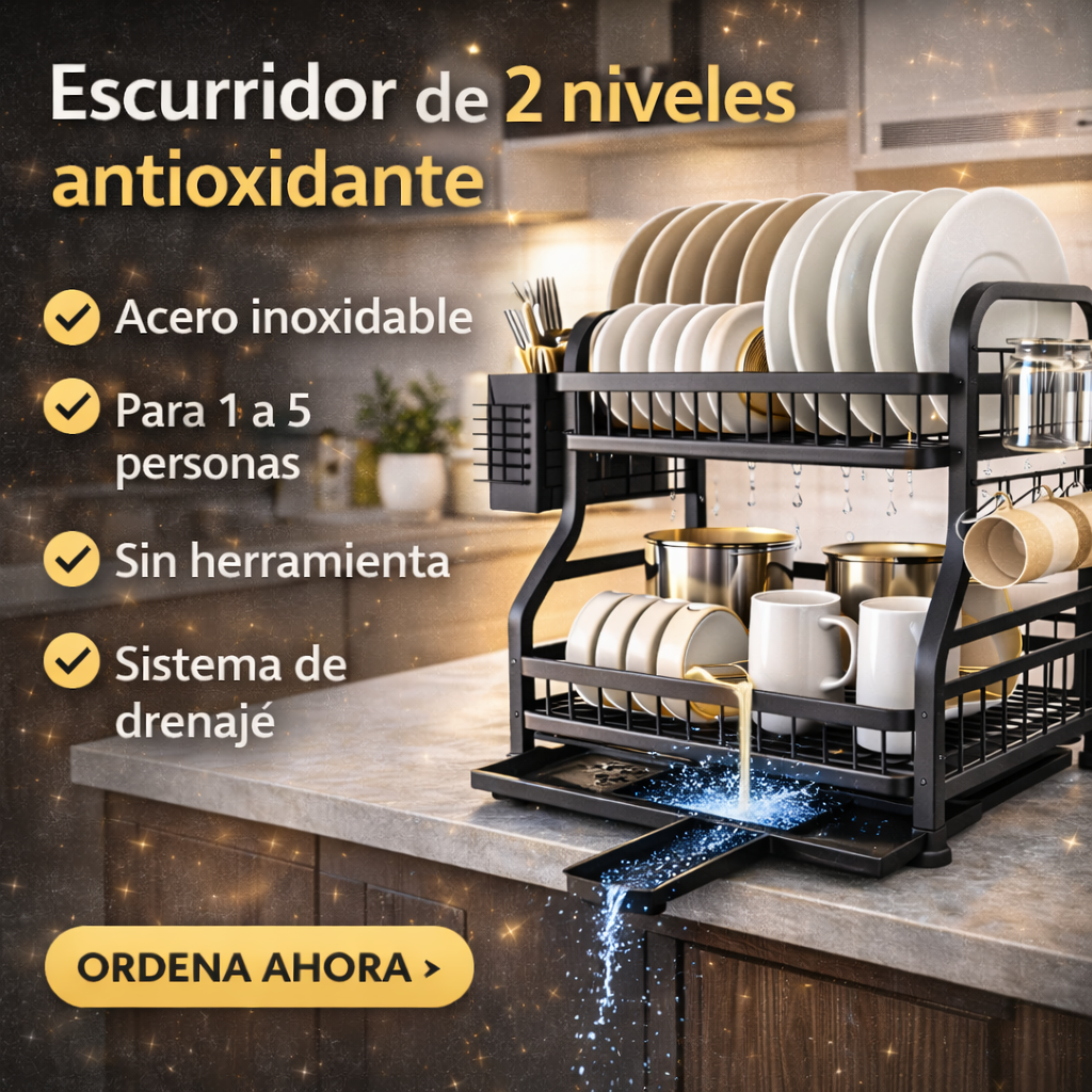 Organiza el Doble, Ocupa la Mitad del Espacio - Escurridor De Platos