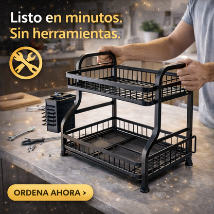 Organiza el Doble, Ocupa la Mitad del Espacio - Escurridor De Platos