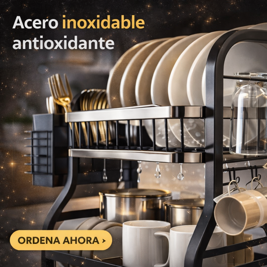 Organiza el Doble, Ocupa la Mitad del Espacio - Escurridor De Platos