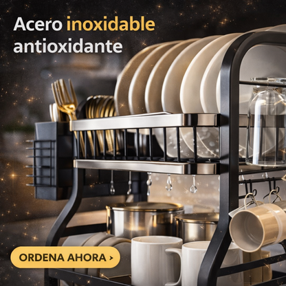 Organiza el Doble, Ocupa la Mitad del Espacio - Escurridor De Platos