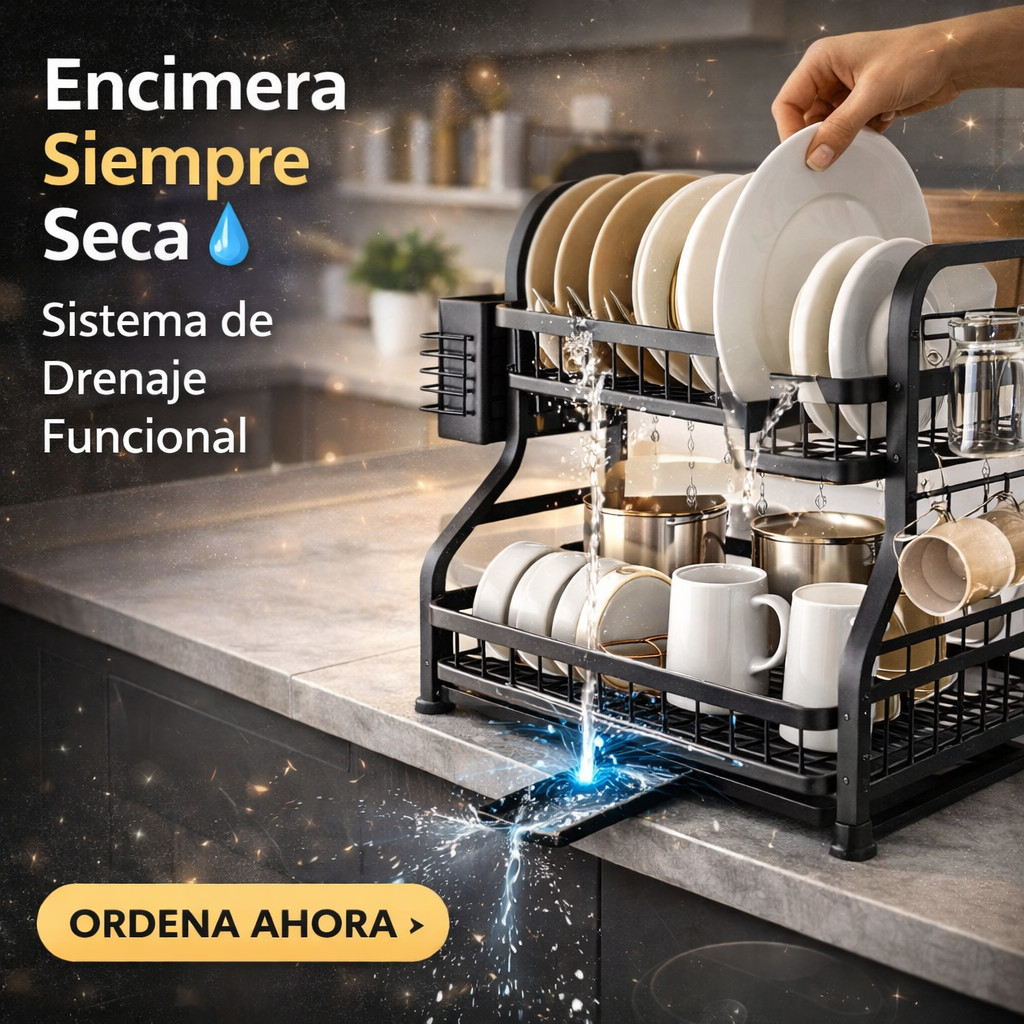 Organiza el Doble, Ocupa la Mitad del Espacio - Escurridor De Platos