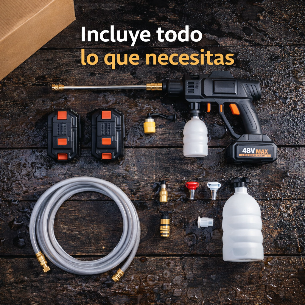 Descubre el Poder de la Limpieza Portátil - Hidrolavadora Portatil 7 Chorros