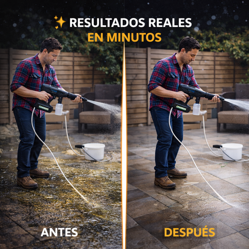 Descubre el Poder de la Limpieza Portátil - Hidrolavadora Portatil 7 Chorros