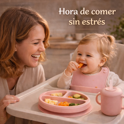 El Set Que Toda Mamá Moderna Necesita - Set Vajilla Para Bebe 7 Piezas