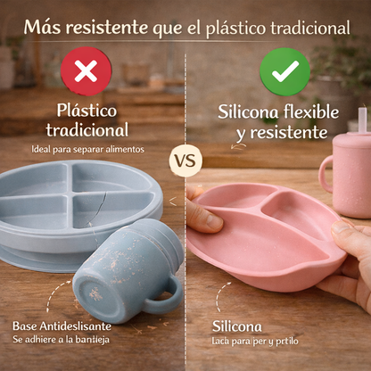 El Set Que Toda Mamá Moderna Necesita - Set Vajilla Para Bebe 7 Piezas