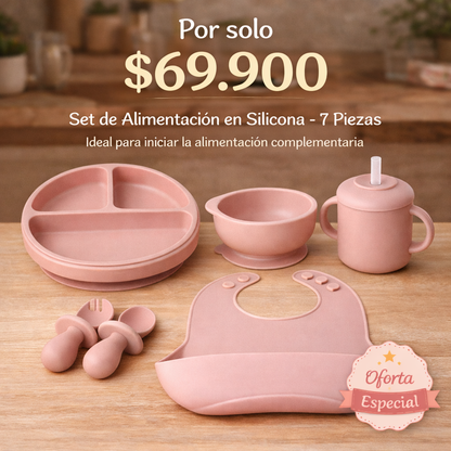 El Set Que Toda Mamá Moderna Necesita - Set Vajilla Para Bebe 7 Piezas