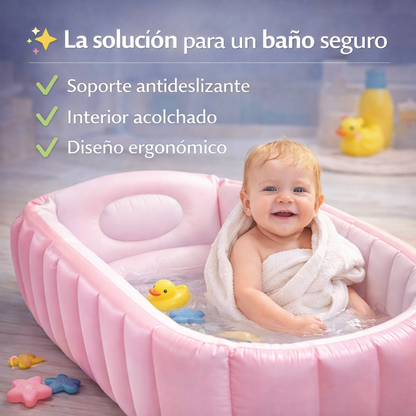 Transforma la hora del baño en un momento seguro y especial para tu bebé - Tina Inflable Para Bebe